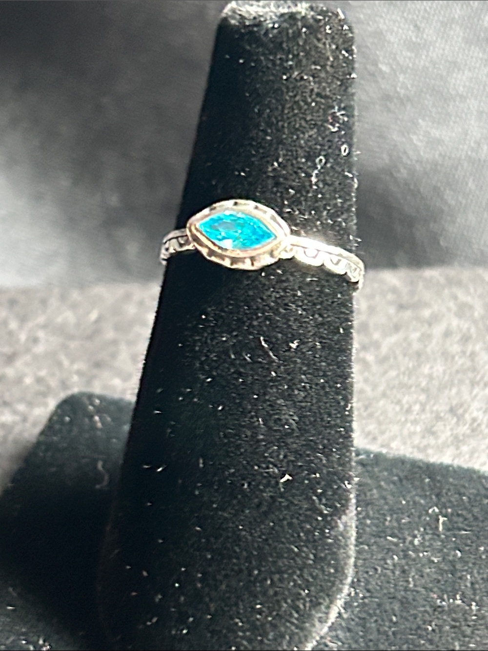 Silpada R2749 Belle Fleur Stack Rings - Blue Ring - Picture 2 of 3
